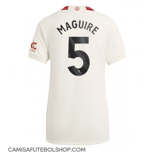 Camisa de time de futebol Manchester United Harry Maguire #5 Replicas 3º Equipamento Feminina 2023-24 Manga Curta